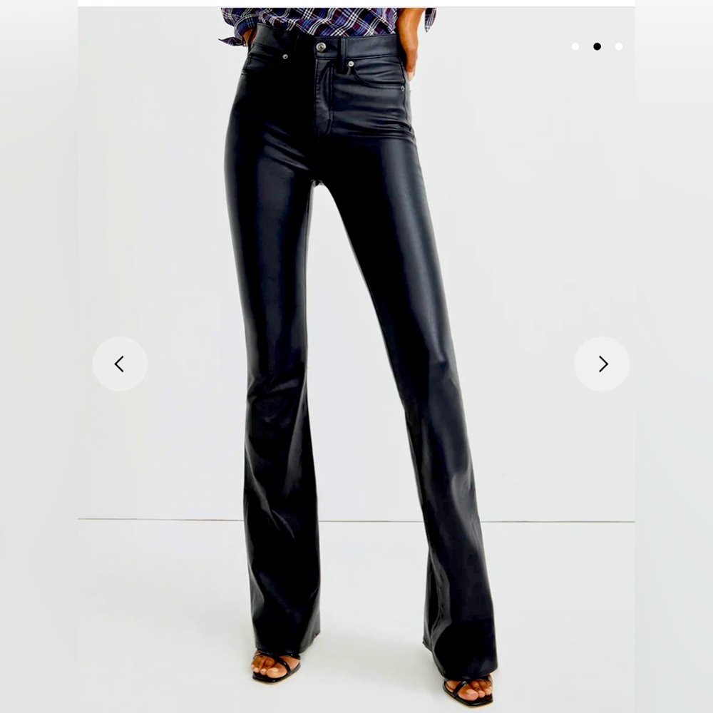 Veronica Beard Skinny Flare Vegan Leather pants